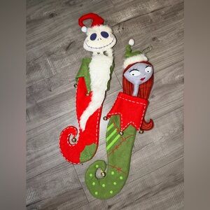 Vintage “Nightmare Before Christmas” Sally & Jack Stockings (Set of 2)